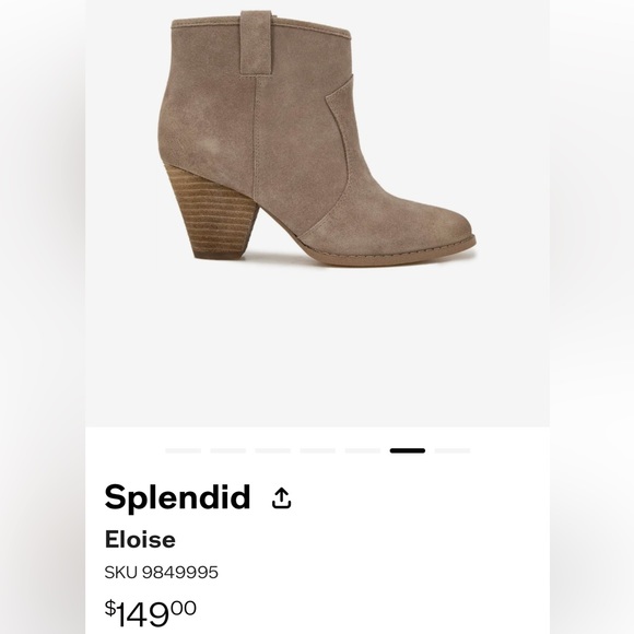 Splendid Eloise Suede Booties, Taupe - Picture 3 of 7